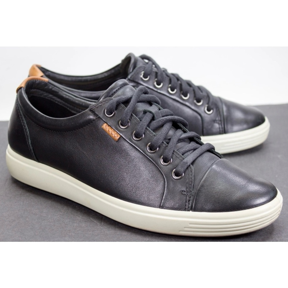 Ecco Soft 7 Womens Size EU 40 US 9-9.5 Extra Width Black Leather Casual Shoes